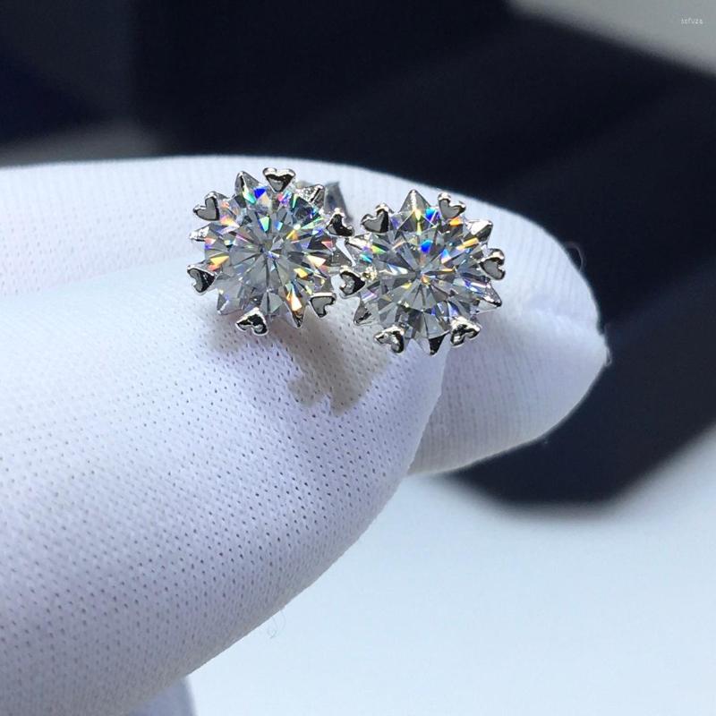 Stud Earrings Geoki Passed Diamond Test Total 2 Ct Perfect Cut D Color VVS1 Moissanite Snowflake Luxury AU750 Plated
Stud Earrings Geoki Passed Diamond Test Total 2 Ct Perfect Cut D Color VVS1 Moissanite Snowflake Luxury AU750 Plated
