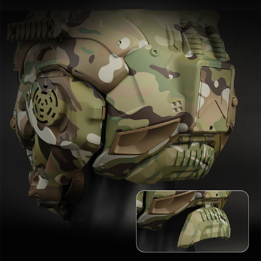 Protective Gear WRonin Assault Tactical Mask with Fast Helmet and Tactical Goggles Airsoft Hunting Motorcycle Paintball Cosplay Pr