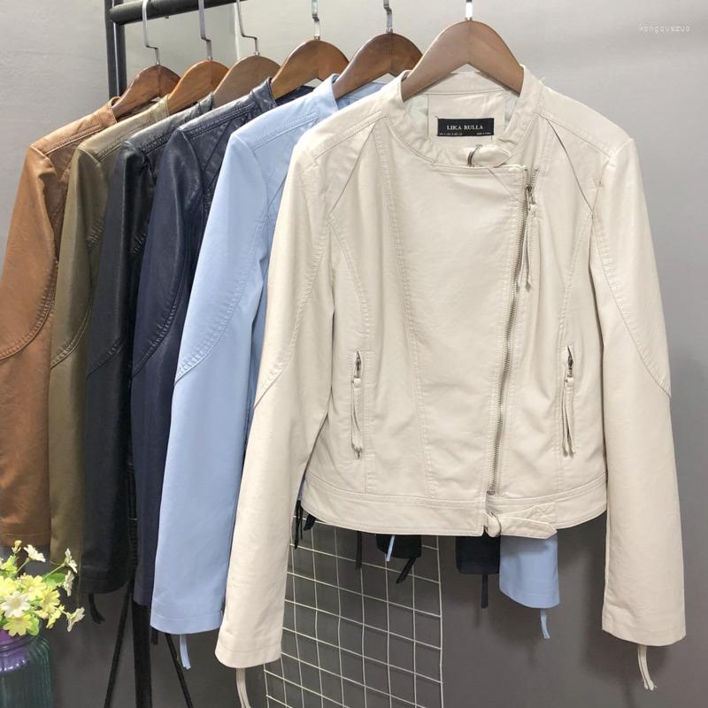 Women' Leather Spring Autumn 2022 Style Small Stand Collar Women PU Jacket Women' Short Casual Coat Washed Locomotive, Beige
Women' Leather Spring Autumn 2022 Style Small Stand Collar Women PU Jacket Women' Short Casual Coat Washed Locomotive, Beige