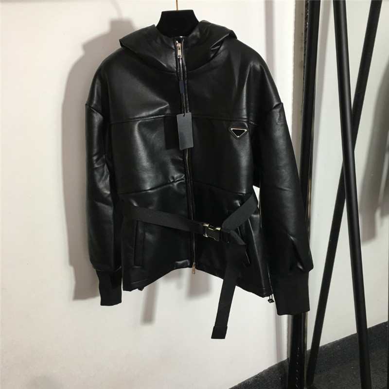 Winter Safety Buckle Leather Coat Pu Hooded Jackets Waist Closing Overcoats Women Thick Warm Windproof Coats, Black
Winter Safety Buckle Leather Coat Pu Hooded Jackets Waist Closing Overcoats Women Thick Warm Windproof Coats, Black