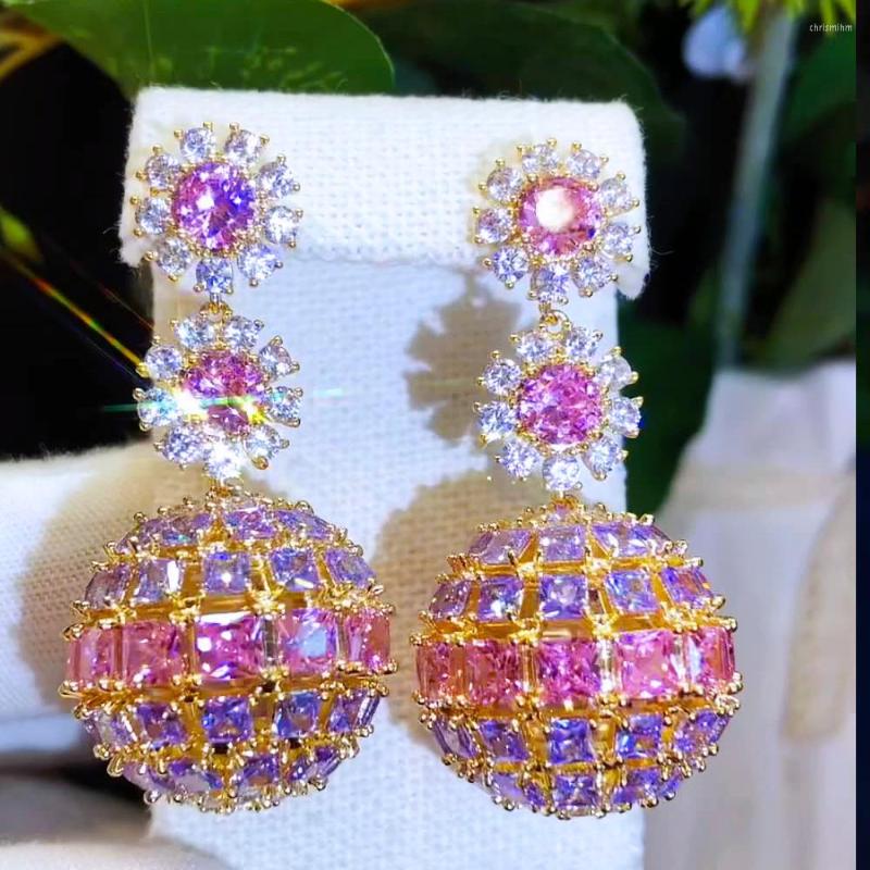Dangle Earrings Soramoore Romantic Shiny Trendy CZ Ball Drop Pendant For Women Bridal Wedding Party Show Girl Daily Surper Gift Jewelry
Dangle Earrings Soramoore Romantic Shiny Trendy CZ Ball Drop Pendant For Women Bridal Wedding Party Show Girl Daily Surper Gift Jewelry