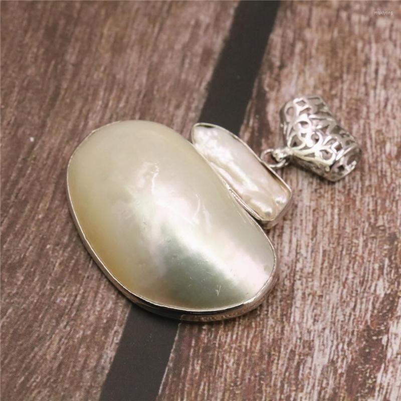 Pendant Necklaces Style Natural White Abalone Shell Exquisite Simple Fashion Accessories Sweater Chain Necklace Y576