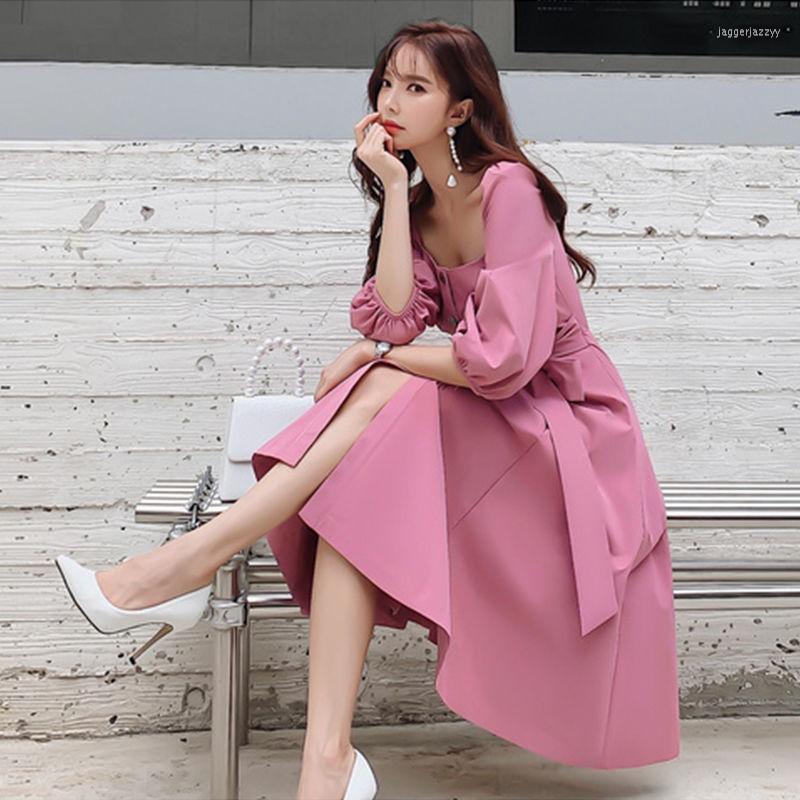 Casual Dresses 2022 Women Autumn Winter Elegant Dress Lady Sashes Square Collar Single Breasted Female Solid Pleated Vestidos F301, Green
Casual Dresses 2022 Women Autumn Winter Elegant Dress Lady Sashes Square Collar Single Breasted Female Solid Pleated Vestidos F301, Green