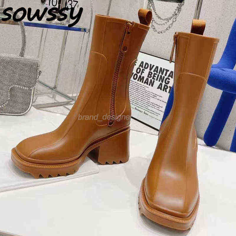 Boots Boots For Autumn Square Toe Rain Women Chunky Heel Thick Sole Mid-calf Side Zipper Chelsea Rubber Shoes Lady 111422H, Black
Boots Boots For Autumn Square Toe Rain Women Chunky Heel Thick Sole Mid-calf Side Zipper Chelsea Rubber Shoes Lady 111422H, Black