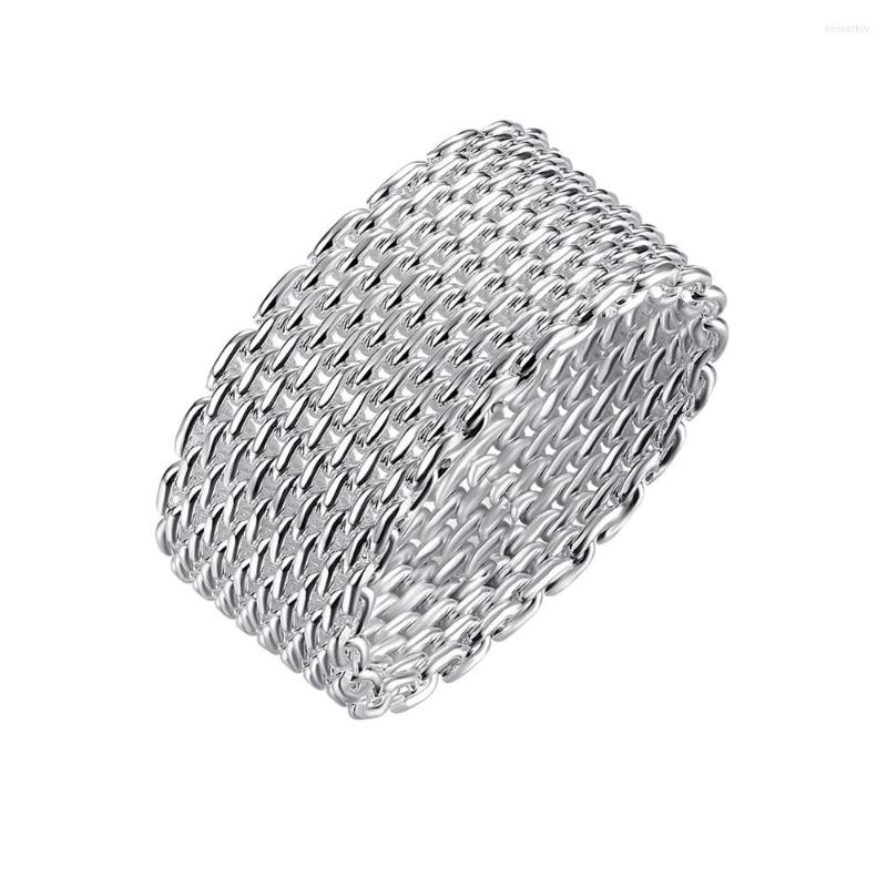 Cluster Rings Style 925 Sterling Silver Interlaced Mesh Ring Suitable For Women'S Fashion Charm Wedding Engagement Jewelry
Cluster Rings Style 925 Sterling Silver Interlaced Mesh Ring Suitable For Women'S Fashion Charm Wedding Engagement Jewelry