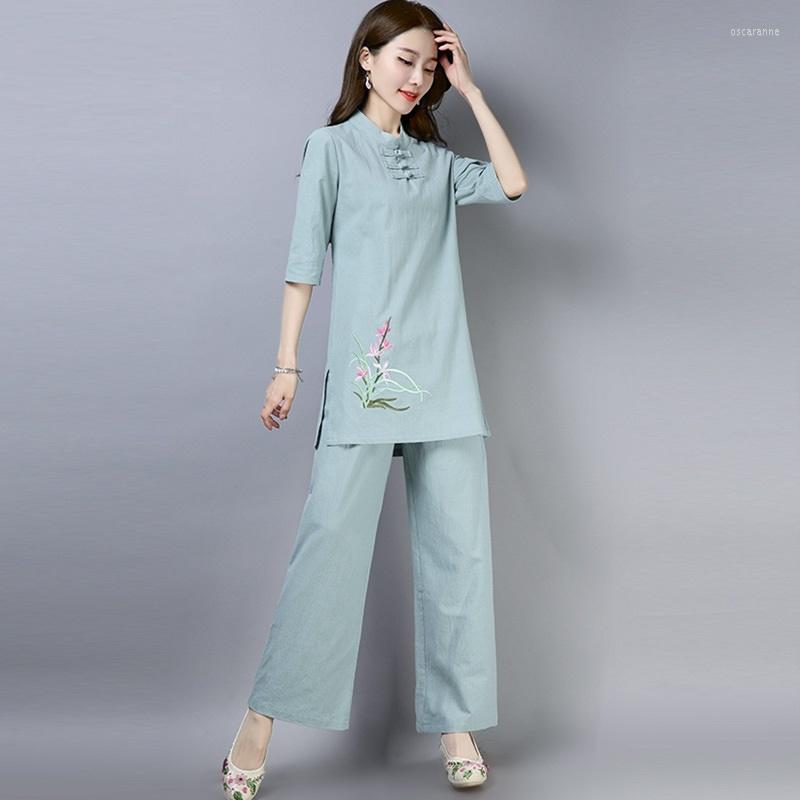 Ethnic Clothing Traditional Chinese Women Uniform Linen Set Spring Yaga Tang Suit Tai Chi Robes Female Oriental Hanfu KK4123
Ethnic Clothing Traditional Chinese Women Uniform Linen Set Spring Yaga Tang Suit Tai Chi Robes Female Oriental Hanfu KK4123