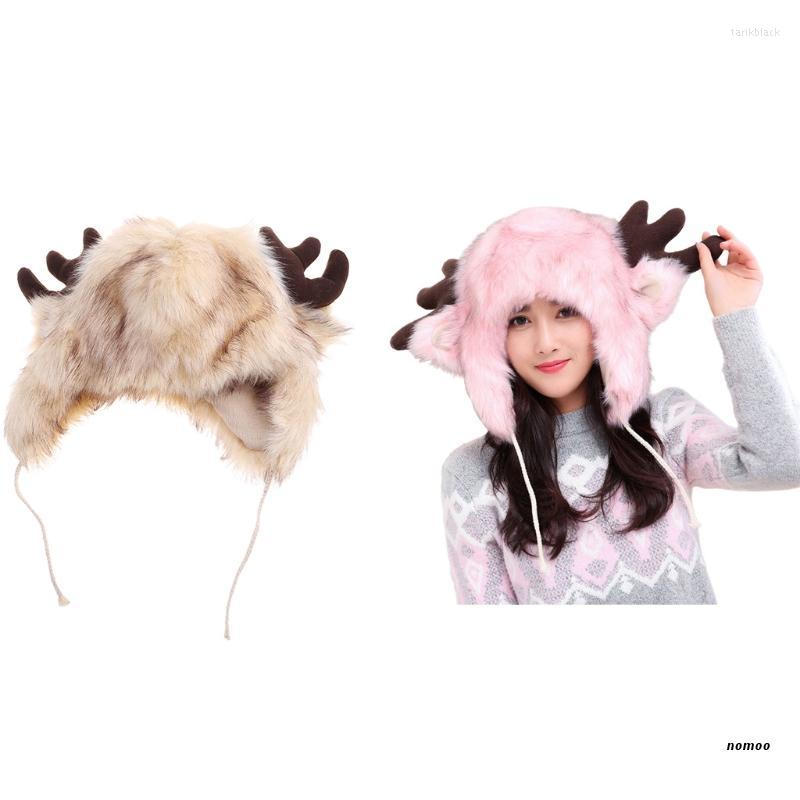 Berets Unisex Winter Cosplay Furry Trapper Hat Cute Deer Ears Antlers Fluffy Plush Animal Earflap Thermal Warm Earmuffs, Beige
Berets Unisex Winter Cosplay Furry Trapper Hat Cute Deer Ears Antlers Fluffy Plush Animal Earflap Thermal Warm Earmuffs, Beige