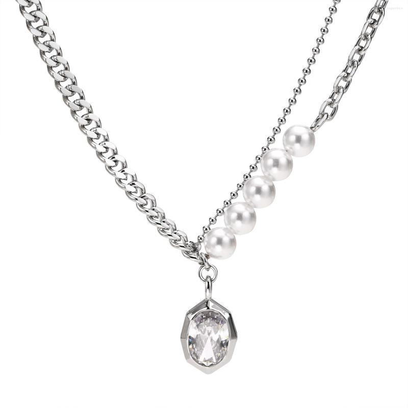 Pendant Necklaces Women Simulated Pearl For Party Jewelry Geometric Stone With Adjustable Chain Double Layered Cuban
Pendant Necklaces Women Simulated Pearl For Party Jewelry Geometric Stone With Adjustable Chain Double Layered Cuban