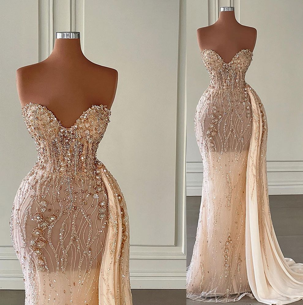 2023 Designer Blush Pink Mermaid Evening Dresses Sweetheart Neckline Luxury Crystals Beaded Tulle Ruffles Plus Size Pleats Prom Gown Formal Custom Made vestidos, Chocolate
2023 Designer Blush Pink Mermaid Evening Dresses Sweetheart Neckline Luxury Crystals Beaded Tulle Ruffles Plus Size Pleats Prom Gown Formal Custom Made vestidos, Chocolate