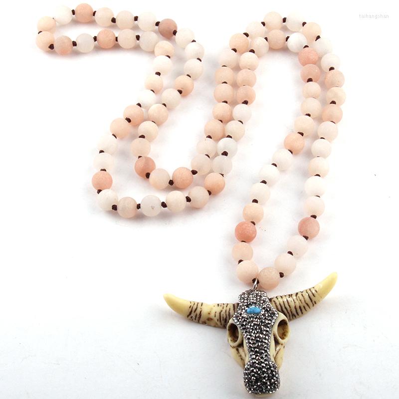 Pendant Necklaces Fashion Bohemian Tribal Jewelry Frosted Stones Knotted Horn Necklace Women Ethnic
Pendant Necklaces Fashion Bohemian Tribal Jewelry Frosted Stones Knotted Horn Necklace Women Ethnic