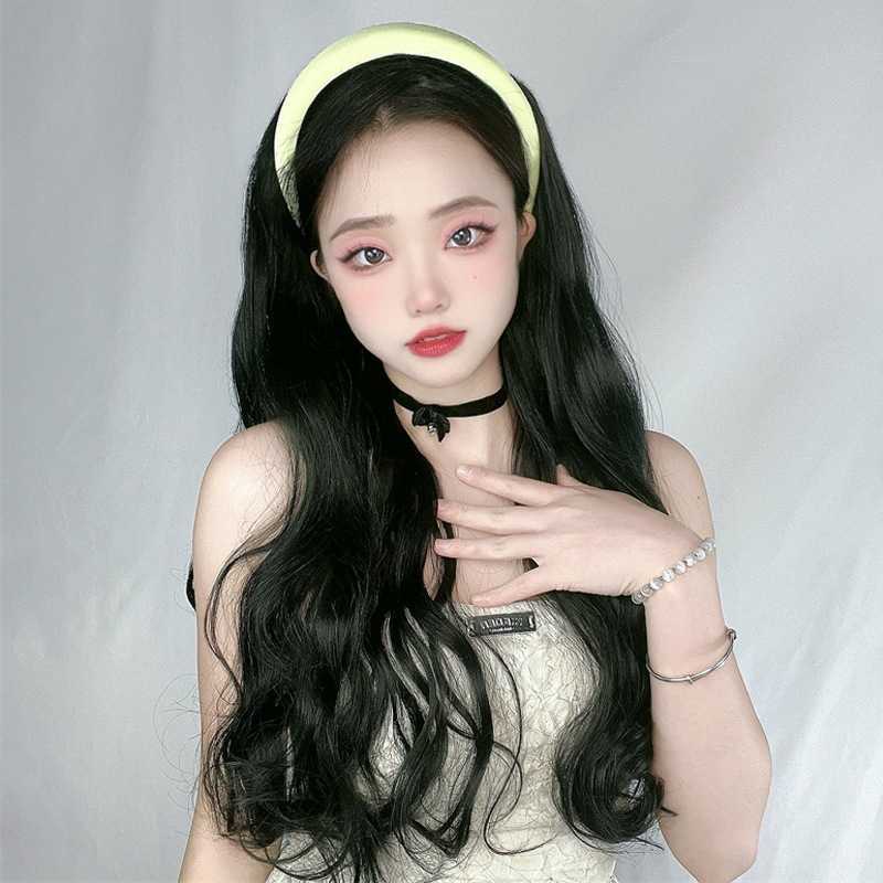 Women's Hair Wigs Lace Synthetic Shake Shop Hoop Wig Female Cold Brown Long U-shaped Integrated Half Head Cover Net Red Water Wave Simulation Hair Piece, Long straight black hair
Women's Hair Wigs Lace Synthetic Shake Shop Hoop Wig Female Cold Brown Long U-shaped Integrated Half Head Cover Net Red Water Wave Simulation Hair Piece, Long straight black hair