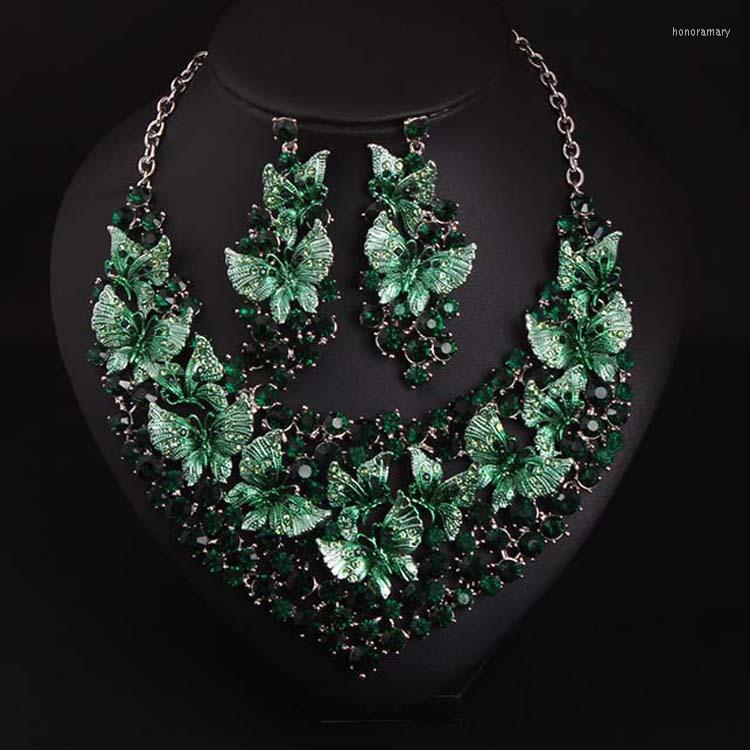 Necklace Earrings Set European And American Butterfly Painting Oil Full Diamond Exaggerated Dress Dinner Women Accessories, Picture shown
Necklace Earrings Set European And American Butterfly Painting Oil Full Diamond Exaggerated Dress Dinner Women Accessories, Picture shown