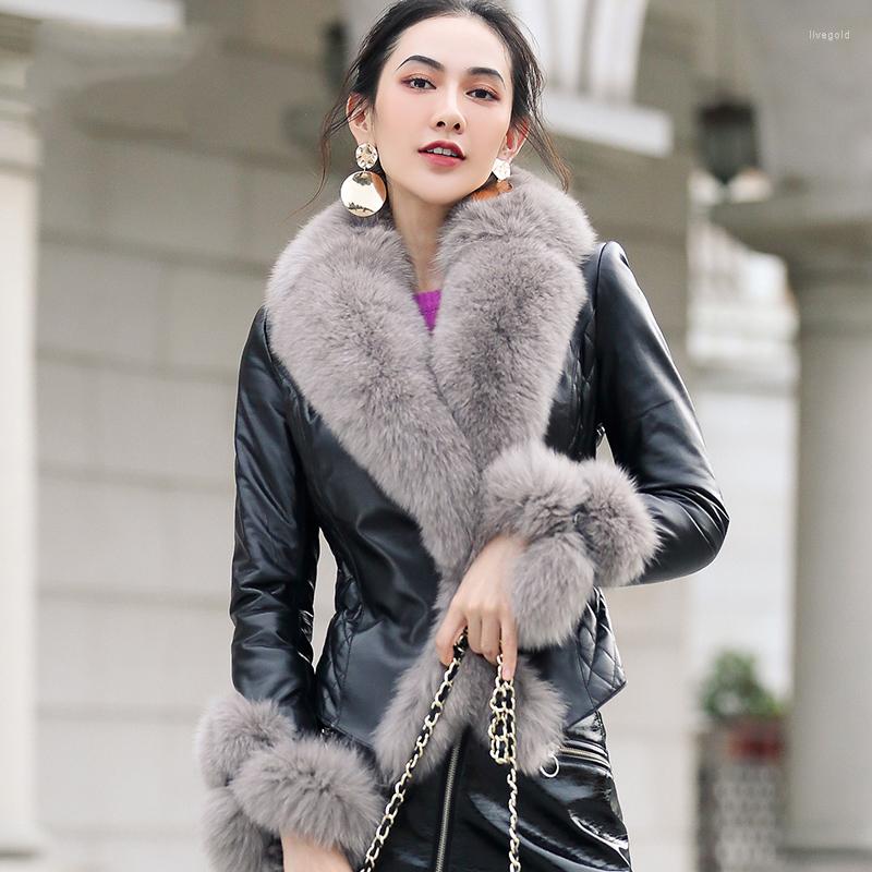 Women' Fur Fashion Women Genuine Sheepskin Leather Jacket With Big Collar Autumn Winter Lady Plus Size Female Outwear CoatWomen' & Faux, Black
Women' Fur Fashion Women Genuine Sheepskin Leather Jacket With Big Collar Autumn Winter Lady Plus Size Female Outwear CoatWomen' & Faux, Black