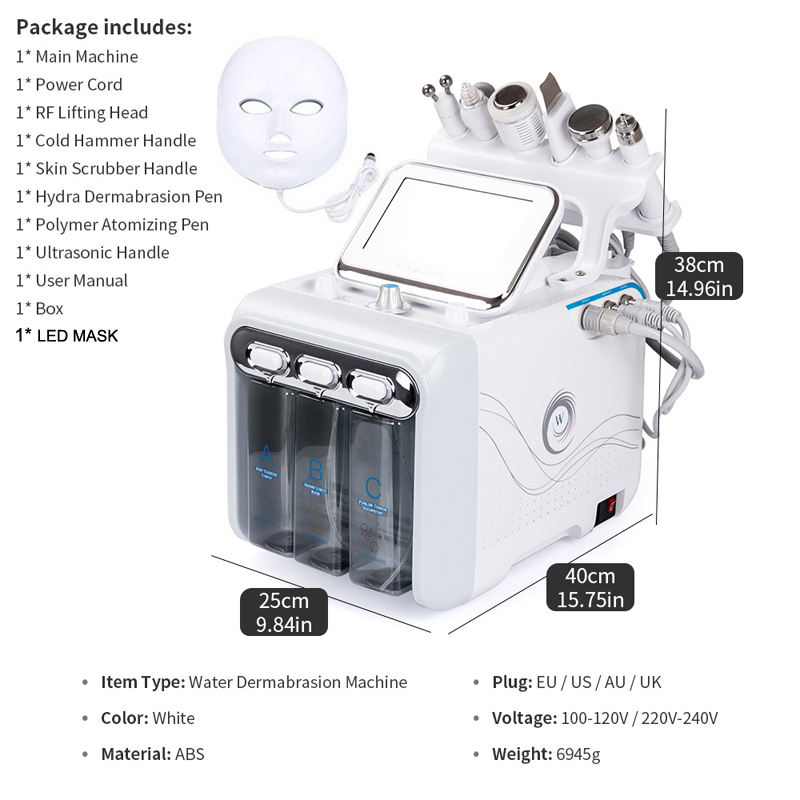 Multi-Functional Beauty Equipment 2024 Hydradermabrasion md hydro maquina hidro 7 in 1 h2o2 oxygen machine hydra dermabrasion machine