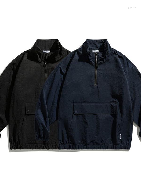 Men's Jackets Men Japan Cityboy Streetwear Jacket Fashion Loose Casual Pullover Cargo Windbreaker Overcoat Male Outdoor Coat Outerwear, Black
Men's Jackets Men Japan Cityboy Streetwear Jacket Fashion Loose Casual Pullover Cargo Windbreaker Overcoat Male Outdoor Coat Outerwear, Black