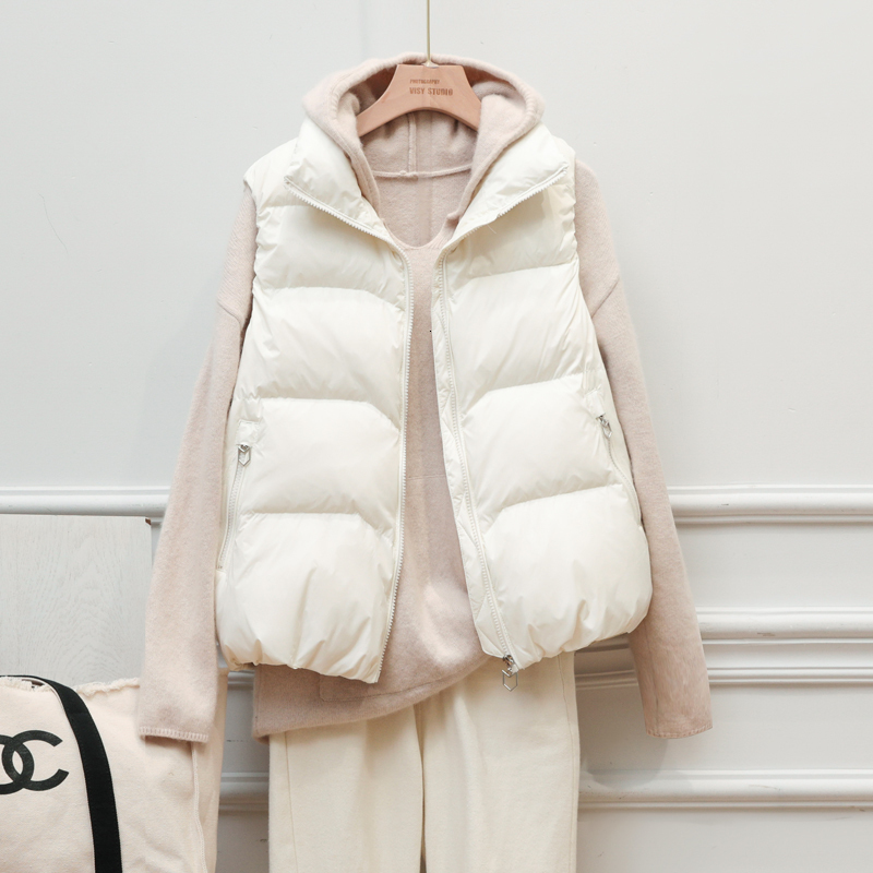 Women' Vests Women Sleeveless Down Jacket Casual Style Autumn Winter Vest And Female Outwear 221114, Beige
Women' Vests Women Sleeveless Down Jacket Casual Style Autumn Winter Vest And Female Outwear 221114, Beige