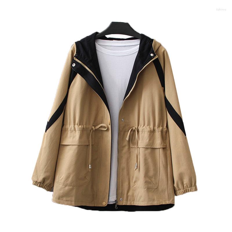 Women's Trench Coats Casual Loose Drawstring Windbreaker Women's Coat 2022 Spring Autumn Hooded Zipper Jacket Female Outwear Tooling 4XL, Black
Women's Trench Coats Casual Loose Drawstring Windbreaker Women's Coat 2022 Spring Autumn Hooded Zipper Jacket Female Outwear Tooling 4XL, Black