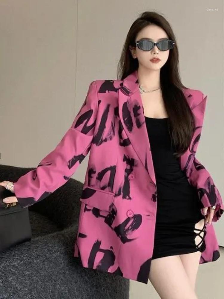 Women' Suits Small Suit Women' Spring And Autumn Style Hong Kong High Class Casual Fashion Letter Printing Coat, Rose red
Women' Suits Small Suit Women' Spring And Autumn Style Hong Kong High Class Casual Fashion Letter Printing Coat, Rose red