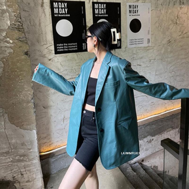 Women' Leather 2022 Spring Autumn Women Blue Pu Big Size Blazer Lapel Long Sleeve Loose Fit Jacket Fashion Tide
Women' Leather 2022 Spring Autumn Women Blue Pu Big Size Blazer Lapel Long Sleeve Loose Fit Jacket Fashion Tide
