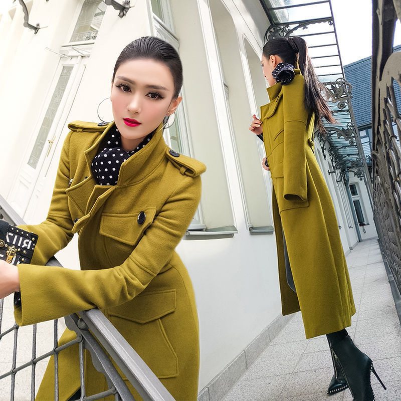 Women' Wool Blends women' woolen blends vintage pockets Mid-Length jackets Outerwear female Thick Warm Korean England Overcoats 221114
Women' Wool Blends women' woolen blends vintage pockets Mid-Length jackets Outerwear female Thick Warm Korean England Overcoats 221114