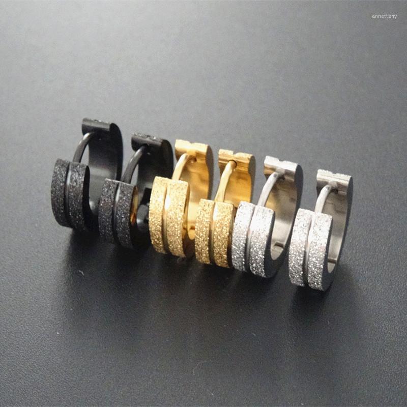 Hoop Earrings Fashion Small Stainless Steel Color Gold Black Frosting Huggie Jewelry For Men Women
Hoop Earrings Fashion Small Stainless Steel Color Gold Black Frosting Huggie Jewelry For Men Women
