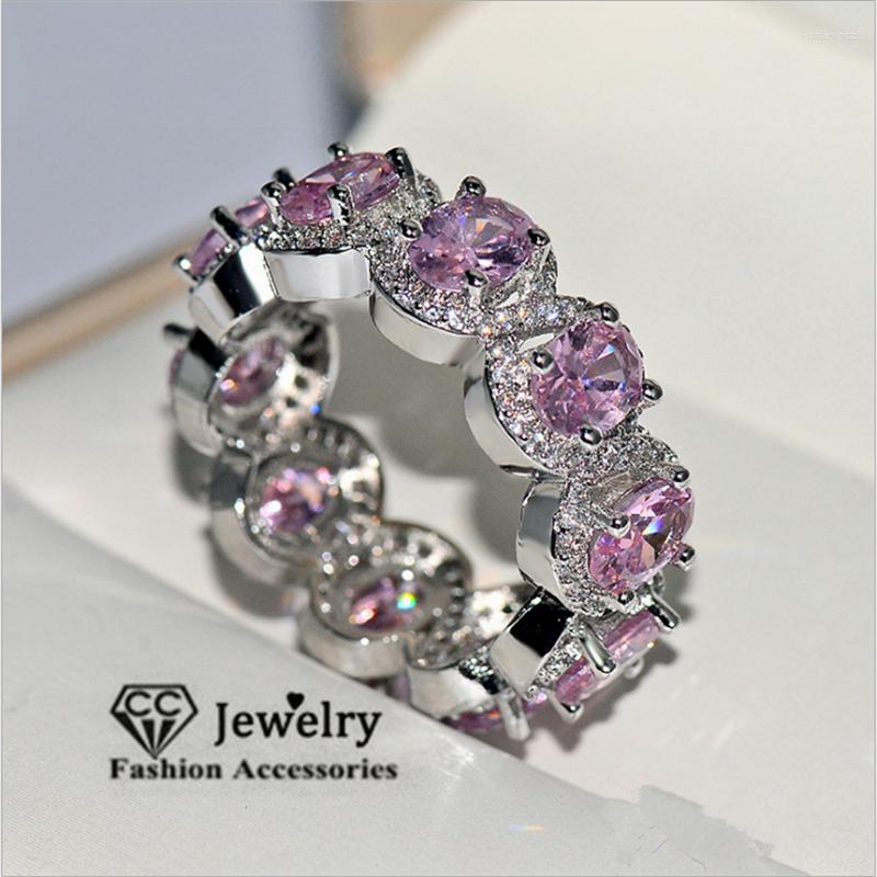 Wedding Rings Ladies Ring Sterling Bridal Accessories Inlaid Full Of CZ Stone Luxury For Women Temperament 3122
Wedding Rings Ladies Ring Sterling Bridal Accessories Inlaid Full Of CZ Stone Luxury For Women Temperament 3122