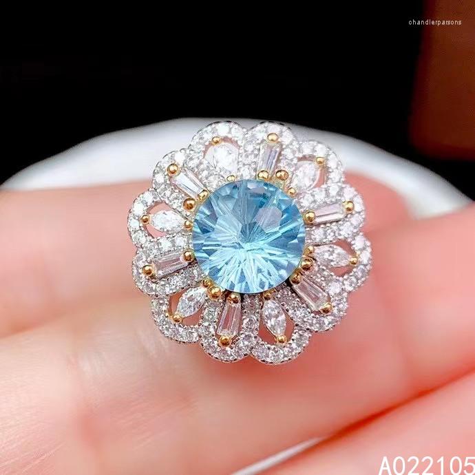 Cluster Rings KJJEAXCMY Fine Jewelry 925 Sterling Silver Inlaid Natural Sky Blue Topaz Women Elegant Noble Round Flower Adjustable Gem Ring
Cluster Rings KJJEAXCMY Fine Jewelry 925 Sterling Silver Inlaid Natural Sky Blue Topaz Women Elegant Noble Round Flower Adjustable Gem Ring