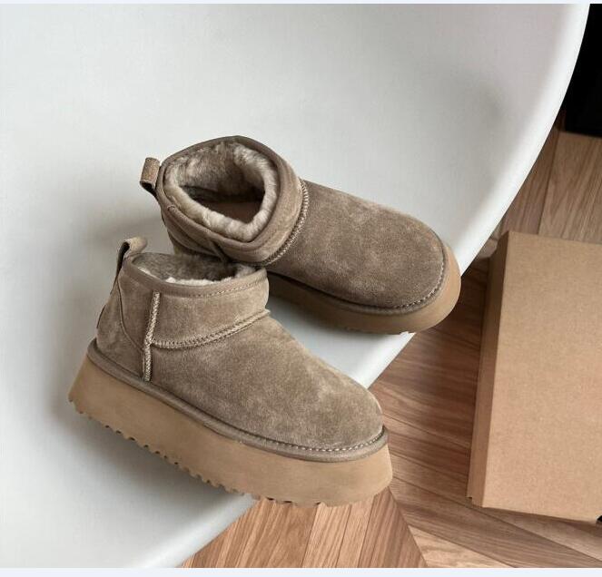 Australia Mini Platform Boots Designer Woman Thick Bottom Ankle Warm Fur Snow Boot Australian Fluffy Fuzz Mule Tazz Slippers luxury shoes, 5825u grey
Australia Mini Platform Boots Designer Woman Thick Bottom Ankle Warm Fur Snow Boot Australian Fluffy Fuzz Mule Tazz Slippers luxury shoes, 5825u grey