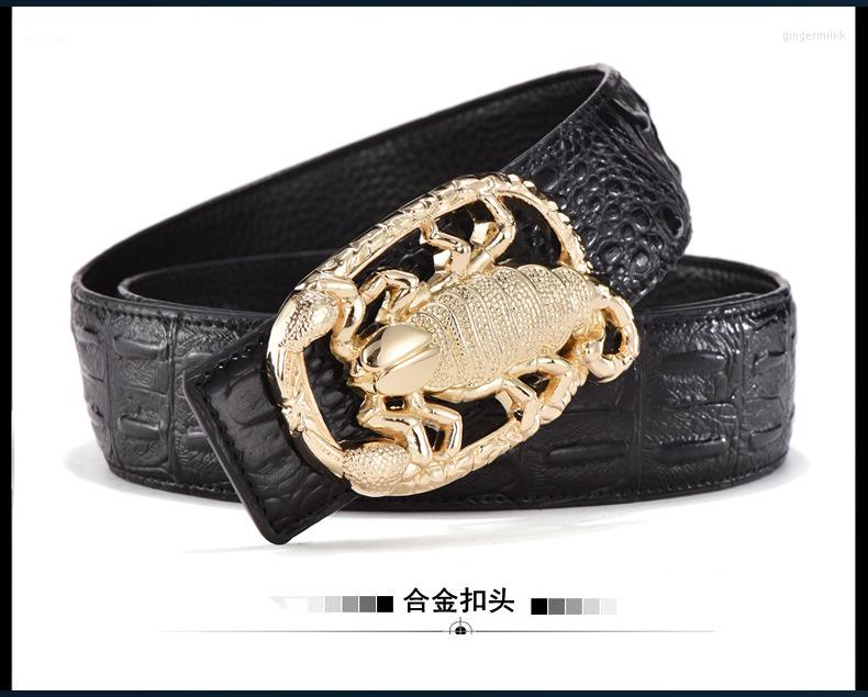 Belts Top Quality Men's Belt Casual Jeans Alligator Scorpion Head Buckle, Black
Belts Top Quality Men's Belt Casual Jeans Alligator Scorpion Head Buckle, Black