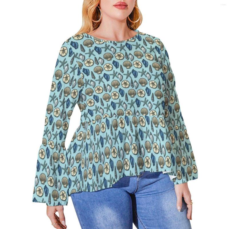 Shirt Beach Starfish Print T Shirts Sea Shells Simple Lady Long Sleeve Street Wear Tops Trendy Tees Plus Size 4XL 5XL, Style-1
Shirt Beach Starfish Print T Shirts Sea Shells Simple Lady Long Sleeve Street Wear Tops Trendy Tees Plus Size 4XL 5XL, Style-1
