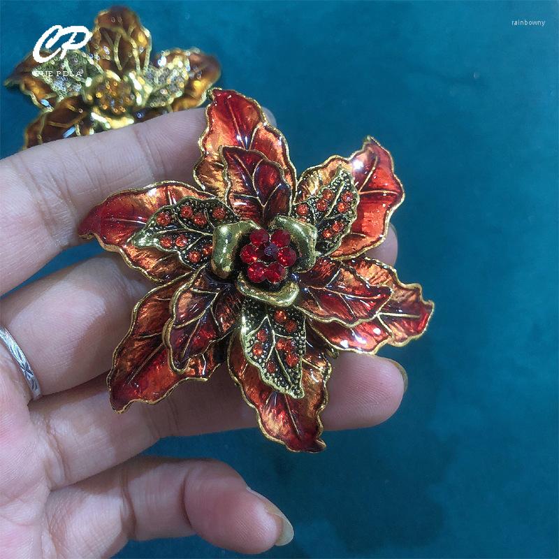 Brooches Retro Rhinestone Flower Brooch Drip Oil Leaf Pin Dual-use Autumn And Winter Women's Sweater Coat Corsage Accessories
Brooches Retro Rhinestone Flower Brooch Drip Oil Leaf Pin Dual-use Autumn And Winter Women's Sweater Coat Corsage Accessories