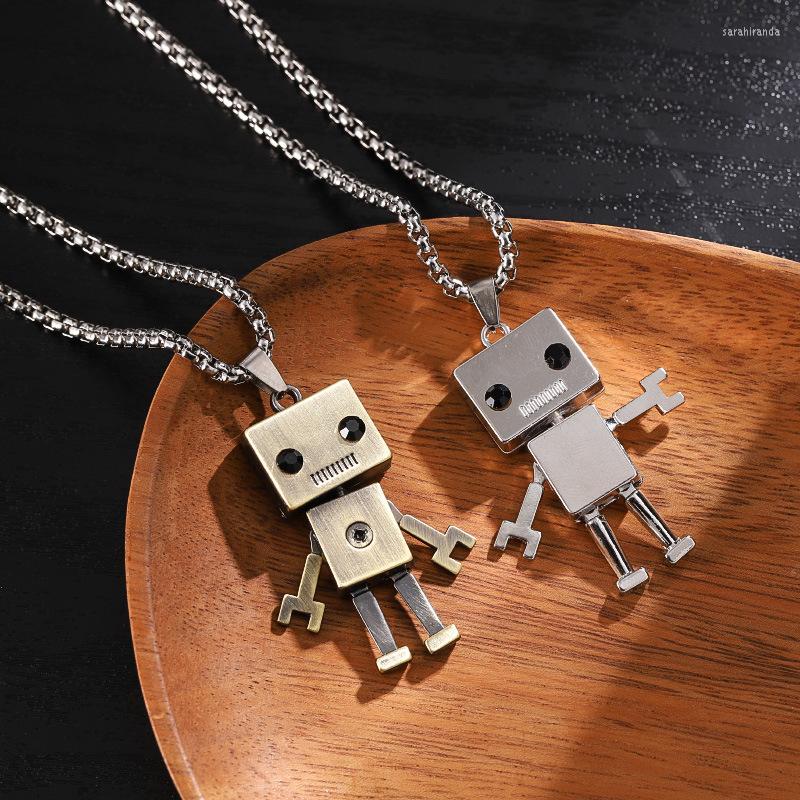 Pendant Necklaces Vintage Stainless Steel Metal Robot Necklace For Women Man Hiphop Rock Couple Sweater Chain Party Trend Jewelry
Pendant Necklaces Vintage Stainless Steel Metal Robot Necklace For Women Man Hiphop Rock Couple Sweater Chain Party Trend Jewelry