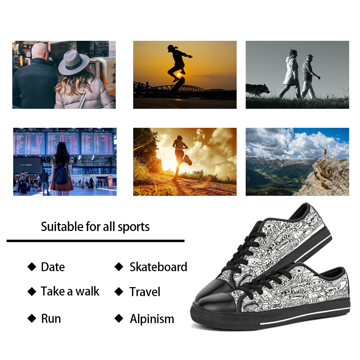 DIY Custom shoes Classic Canvas Skateboard casual Accept triple black customization UV printing low Cut mens womens sports sneakers waterproof size 38-45 COLOR24
DIY Custom shoes Classic Canvas Skateboard casual Accept triple black customization UV printing low Cut mens womens sports sneakers waterproof size 38-45 COLOR24