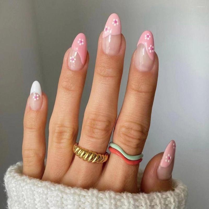 False Nails 24pcs Long Almond Fake Snowflake Pink Flower Love Heart French Press On DIY Full Cover, Jp1754
False Nails 24pcs Long Almond Fake Snowflake Pink Flower Love Heart French Press On DIY Full Cover, Jp1754