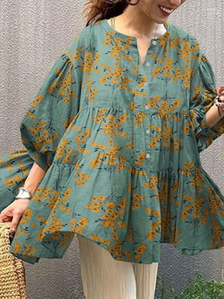 Women' Blouses Women' & Shirts Floral Print Women Blouse 2022 Summer Ruffle Puff Sleeve Shirt Casual O-neck Tops Female Loose Buttons, Green
Women' Blouses Women' & Shirts Floral Print Women Blouse 2022 Summer Ruffle Puff Sleeve Shirt Casual O-neck Tops Female Loose Buttons, Green