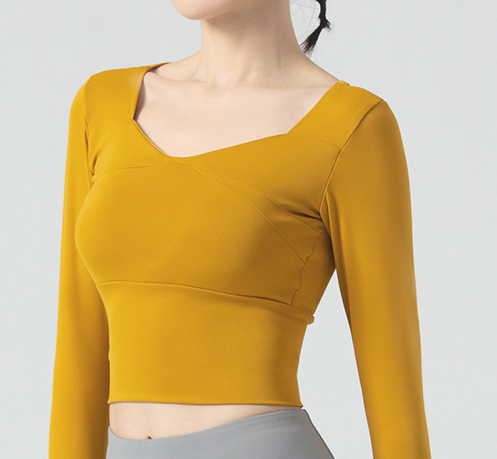 Yoga Outfits Spring/fall Sportswear for Women Seamless Slimming Tight Running Speed Dry Top with Long Sleeves, Aspic
Yoga Outfits Spring/fall Sportswear for Women Seamless Slimming Tight Running Speed Dry Top with Long Sleeves, Aspic
