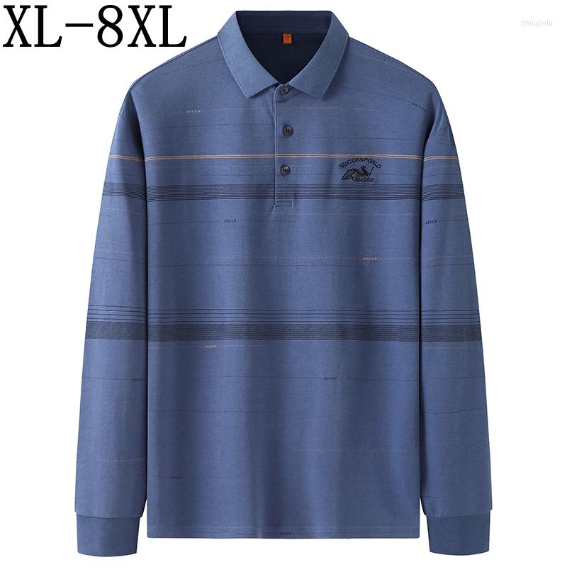 Men's Polos 8XL 7XL 6XL 2022 Autumn Loose Embroidery Shirts For Men High Quality Striped Oversized Polo Shirt Fashion Chemise Homme, Blue
Men's Polos 8XL 7XL 6XL 2022 Autumn Loose Embroidery Shirts For Men High Quality Striped Oversized Polo Shirt Fashion Chemise Homme, Blue