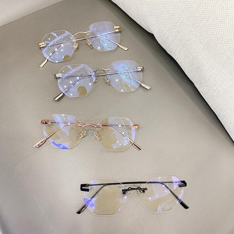 Sunglasses Clear Blue Light Blocking Rimless Glasses Myopia Frameless Eyeglasses For Men Women Optical Spectacle Frames T956347
Sunglasses Clear Blue Light Blocking Rimless Glasses Myopia Frameless Eyeglasses For Men Women Optical Spectacle Frames T956347