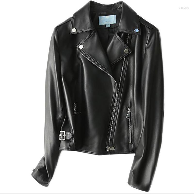 Women's Leather Women's Natural Lambskin Biker Black Jacket Short Lady Real Coat Genuine Sheepskin Spring And Autumn C
Women's Leather Women's Natural Lambskin Biker Black Jacket Short Lady Real Coat Genuine Sheepskin Spring And Autumn C