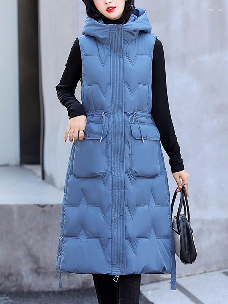 Women's Vests Winter Long Vest Women Casual Hooded Cotton Padded Waistcoat Female Slim Sleeveless Jacket Waist Coat Gilet, Black
Women's Vests Winter Long Vest Women Casual Hooded Cotton Padded Waistcoat Female Slim Sleeveless Jacket Waist Coat Gilet, Black