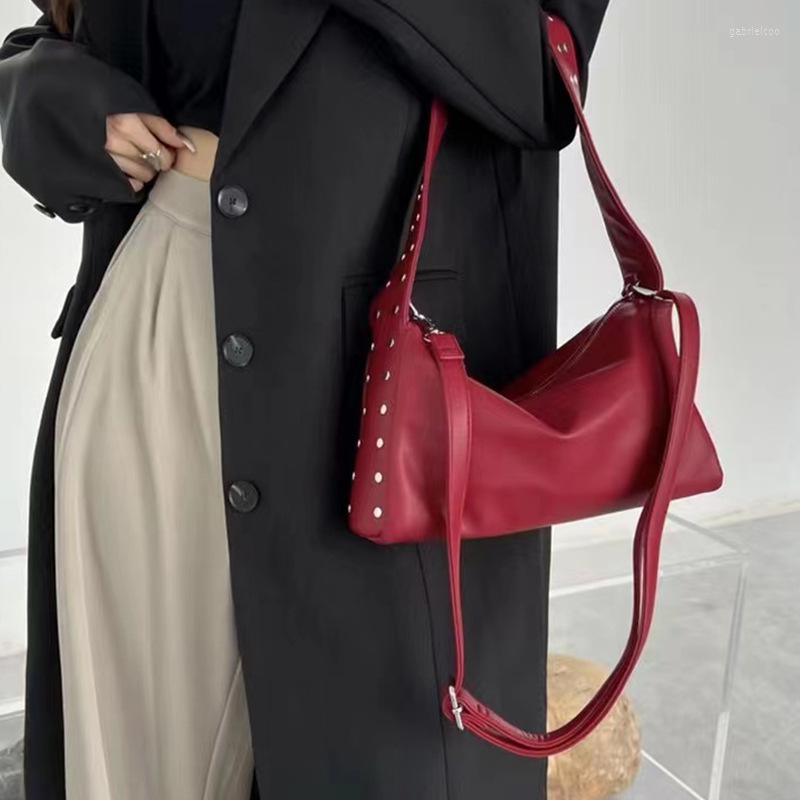 Evening Bags Large Pillow Women Handbag Rivet Shoulder Bag Wide Strap Designer Tote Fashion Solid Handle Female Casual Underarm Ins, Red
Evening Bags Large Pillow Women Handbag Rivet Shoulder Bag Wide Strap Designer Tote Fashion Solid Handle Female Casual Underarm Ins, Red