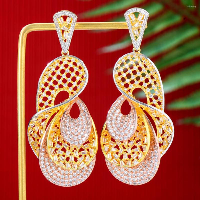 Dangle Earrings JIMBORA Luxury Shiny Original Design For Noble Women Bridal Wedding Jewelry Full Multicolor CZ High Quality
Dangle Earrings JIMBORA Luxury Shiny Original Design For Noble Women Bridal Wedding Jewelry Full Multicolor CZ High Quality