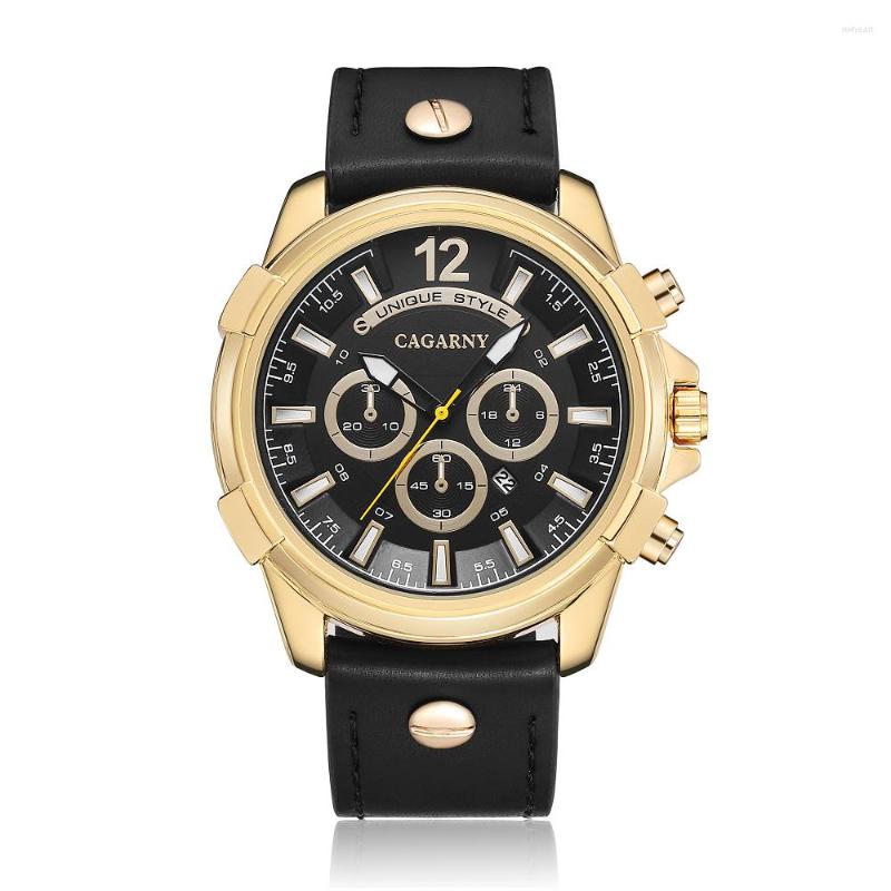 Wristwatches Men Wrist Watches CAGARNY Big Dial Style Casual Analog Quartz Leather Strap Sport Clock 6882, Silver brown white
Wristwatches Men Wrist Watches CAGARNY Big Dial Style Casual Analog Quartz Leather Strap Sport Clock 6882, Silver brown white