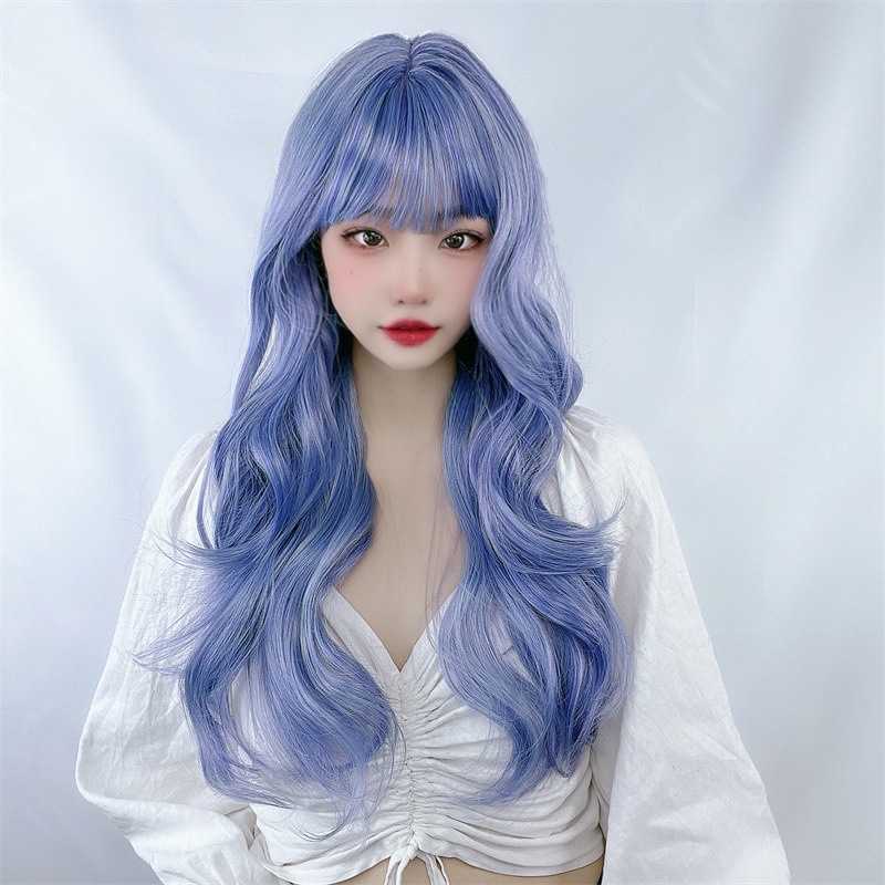 Women's Hair Wigs Lace Synthetic Harajuku Female Long Curly Air Bangs Granny Grey Wig Head Cover ita Hair, Purple
Women's Hair Wigs Lace Synthetic Harajuku Female Long Curly Air Bangs Granny Grey Wig Head Cover ita Hair, Purple