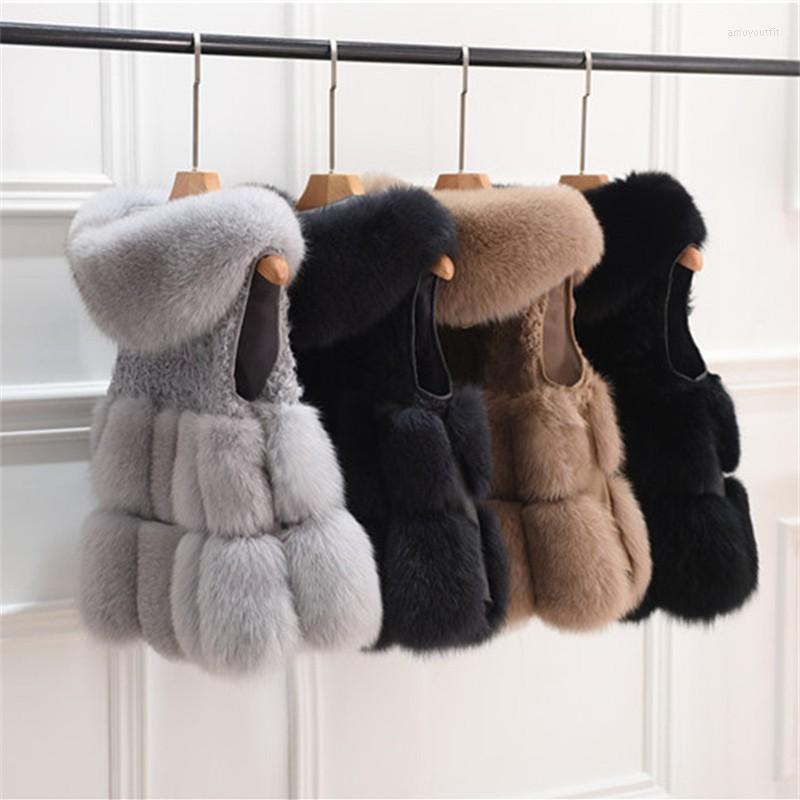 Women' Fur Vest Female Short 2022 Casual Korean Fashion One Piece Imitation Hooded Thin Waistcoat High Quality, Black
Women' Fur Vest Female Short 2022 Casual Korean Fashion One Piece Imitation Hooded Thin Waistcoat High Quality, Black