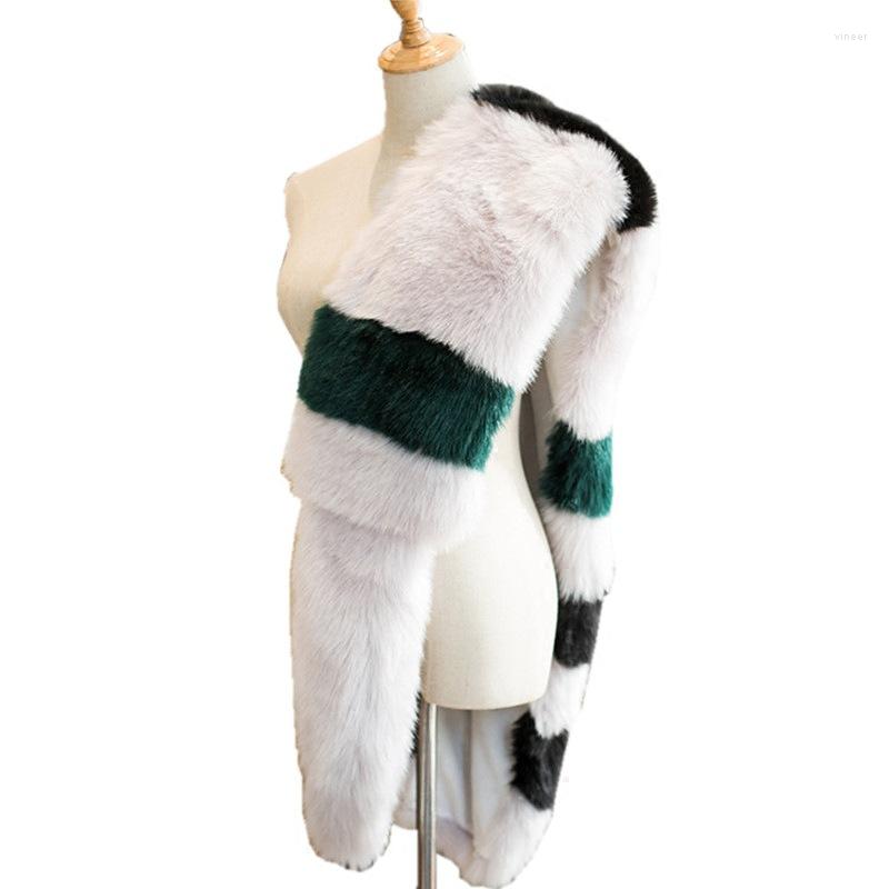 Scarves Super High Quality Faux Fur Long Luxury Large Women Wraps With Cute Tails Wedding Bridal Shawl Party Collar
Scarves Super High Quality Faux Fur Long Luxury Large Women Wraps With Cute Tails Wedding Bridal Shawl Party Collar
