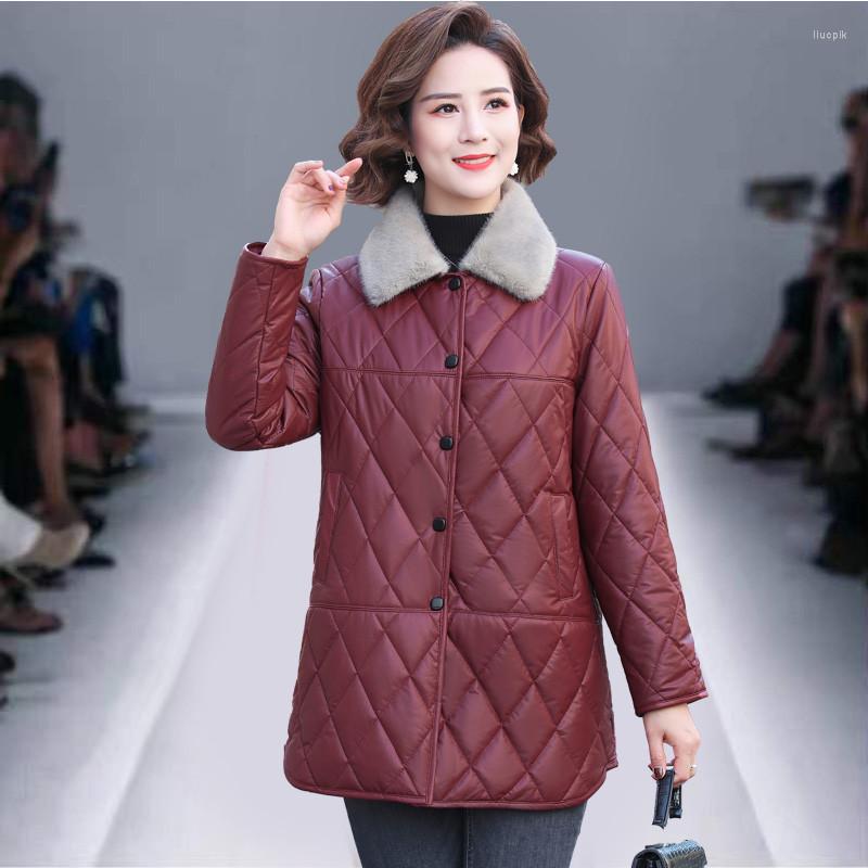 Women's Leather Jacket Female Faux Fur Coat Winter Autumn PU Single Breasting Women Parka Down Cotton Outerwear, Black
Women's Leather Jacket Female Faux Fur Coat Winter Autumn PU Single Breasting Women Parka Down Cotton Outerwear, Black