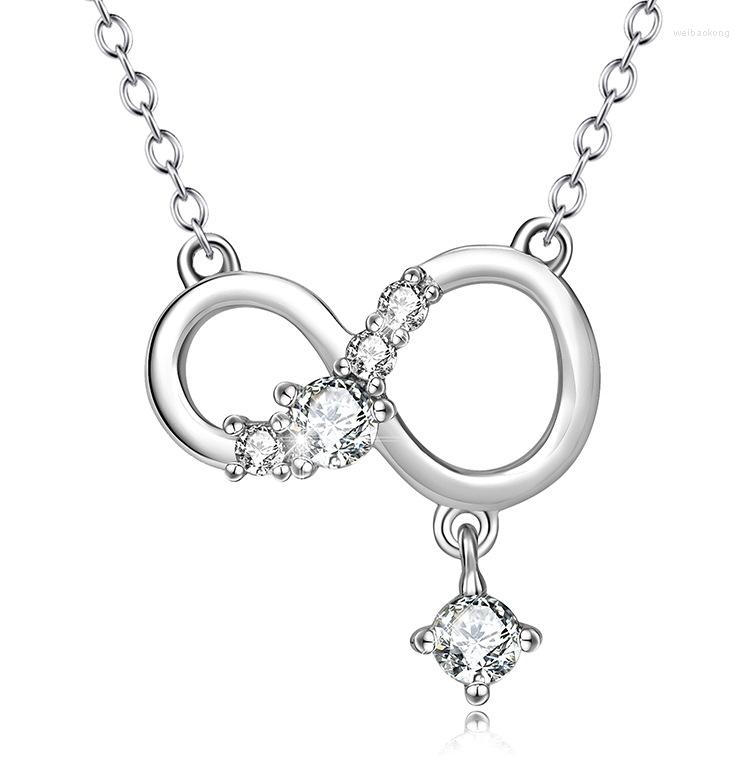 Pendant Necklaces Crystal Infinity Necklace Valentine's Day Gift Fine Jewelry Collares
Pendant Necklaces Crystal Infinity Necklace Valentine's Day Gift Fine Jewelry Collares