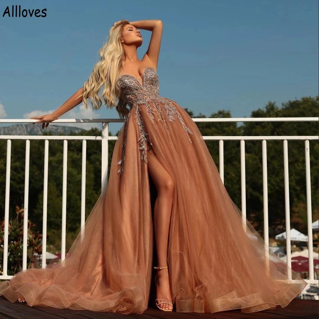 Champagne Tulle A Line Prom Dresses Sexy Sweetheart Shiny Sequins Lace Appliqued Formal Party Evening Gowns Side Slit Arabic Aso Ebi Vestidos De Festa CL1432, Royal blue
Champagne Tulle A Line Prom Dresses Sexy Sweetheart Shiny Sequins Lace Appliqued Formal Party Evening Gowns Side Slit Arabic Aso Ebi Vestidos De Festa CL1432, Royal blue