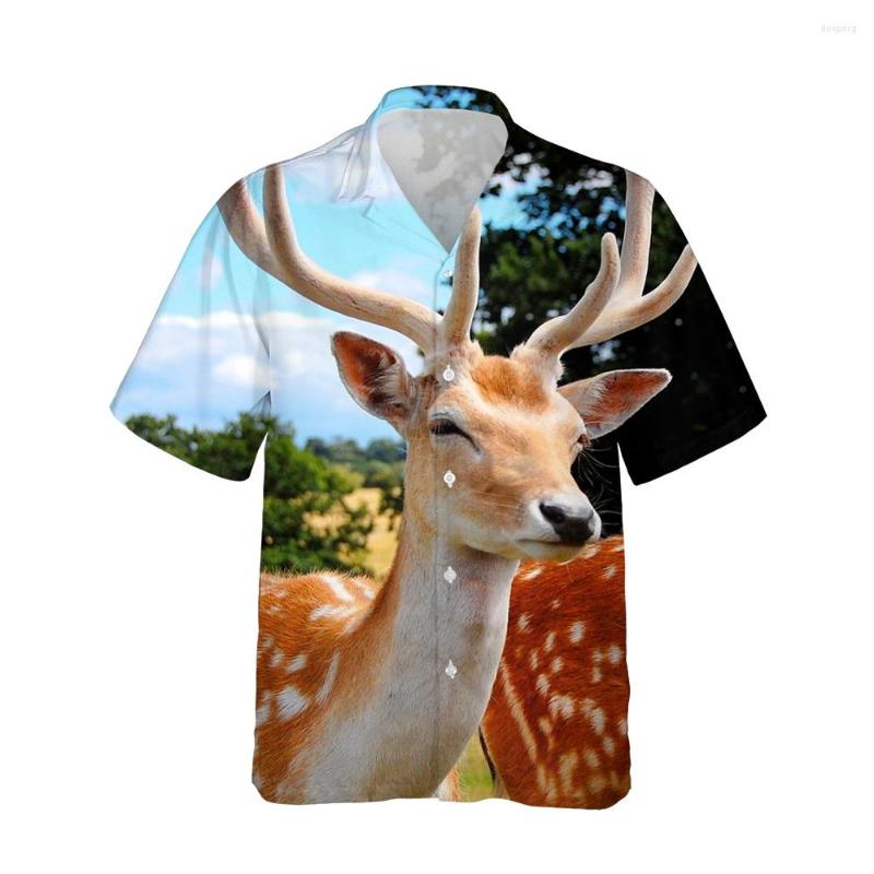 Men' Casual Shirts Jumeast 3d Printed Hunting Sika Deer Hawaiian Shirt Men Short Sleeve Street Vintage Fashion Animals Loose Tops 5XL, 06
Men' Casual Shirts Jumeast 3d Printed Hunting Sika Deer Hawaiian Shirt Men Short Sleeve Street Vintage Fashion Animals Loose Tops 5XL, 06